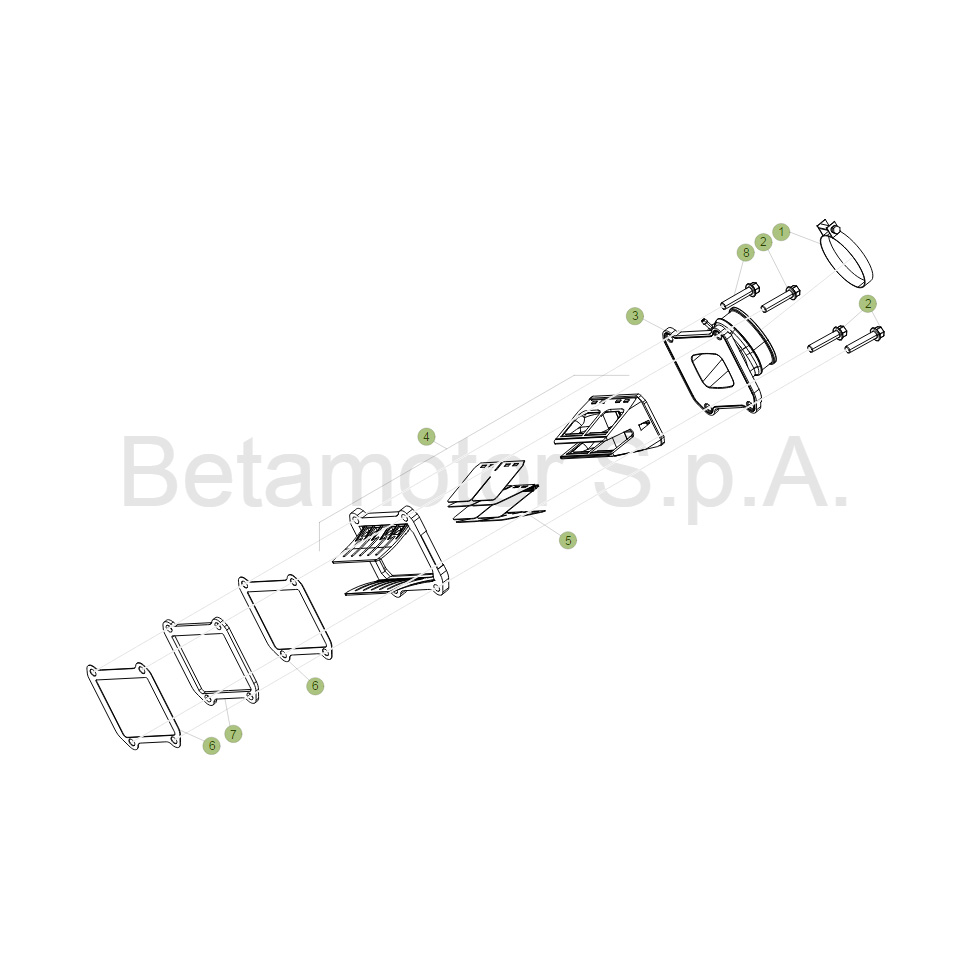 Beta RR250 Racing 18 Motorgehäuse 3 Ersatzteile