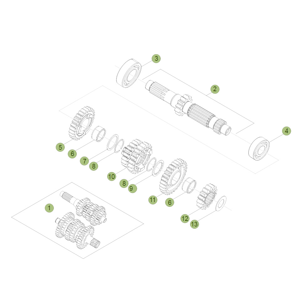 Beta RR300RC 19 Getriebe 1 Ersatzteile
