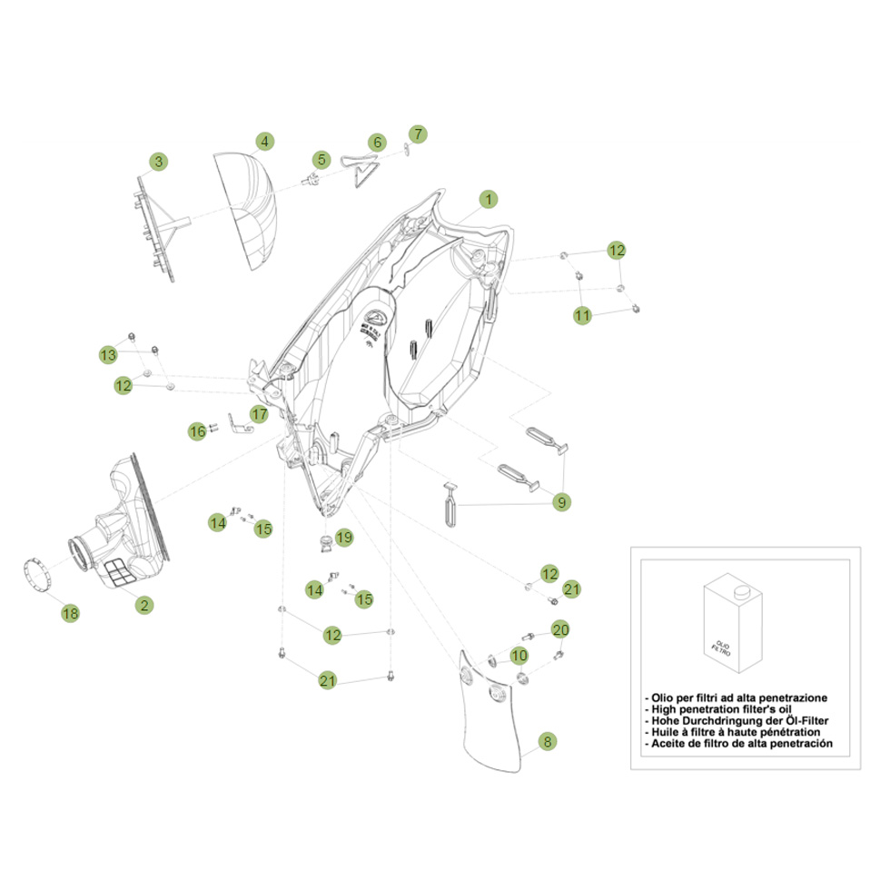 Beta RR350 14 Luftfilterkasten Ersatzteile