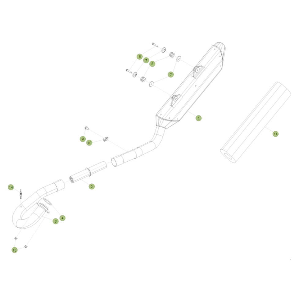 Beta RR350 16 Auspuffsystem Ersatzteile