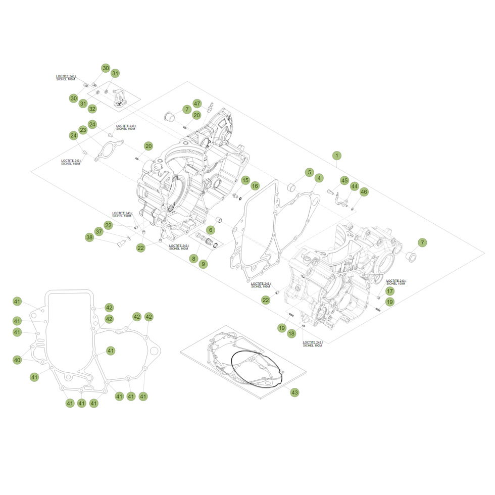 Beta RR390 17 Motorgehäuse 1 Ersatzteile