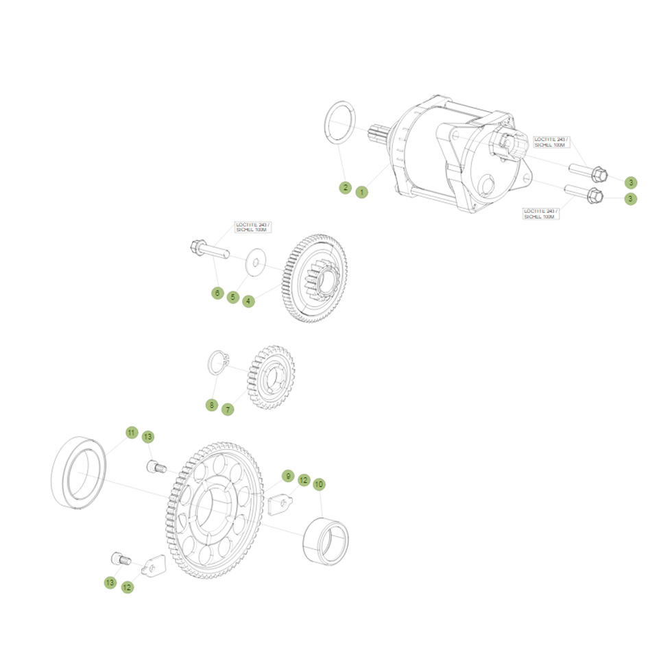 Beta RR350 EFI 15 Elektrostarter Ersatzteile