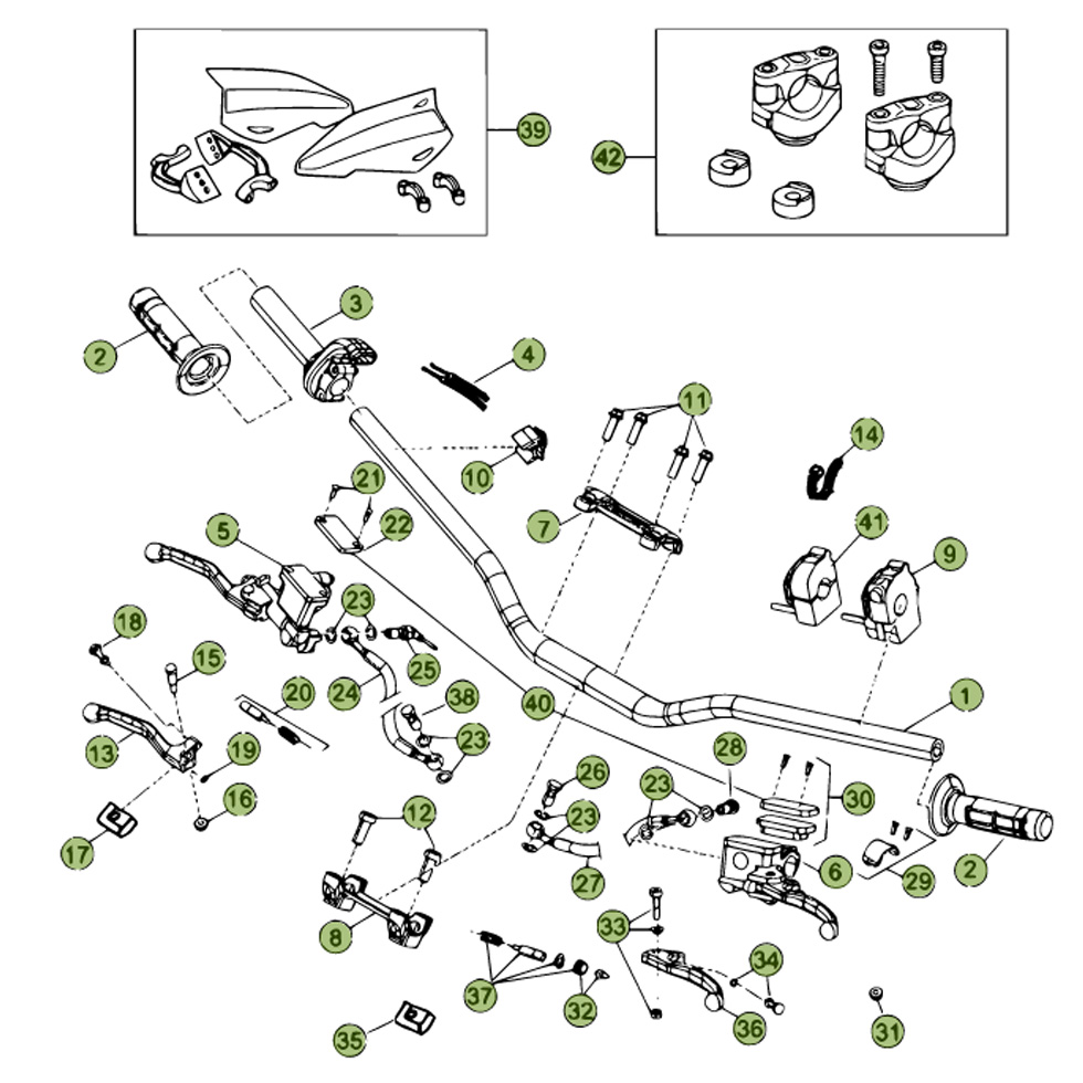 Beta RR350 Factory 12 Lenker/Armaturen Ersatzteile Beta RR350 Factory 12 Lenker/Armaturen Ersatzteile
