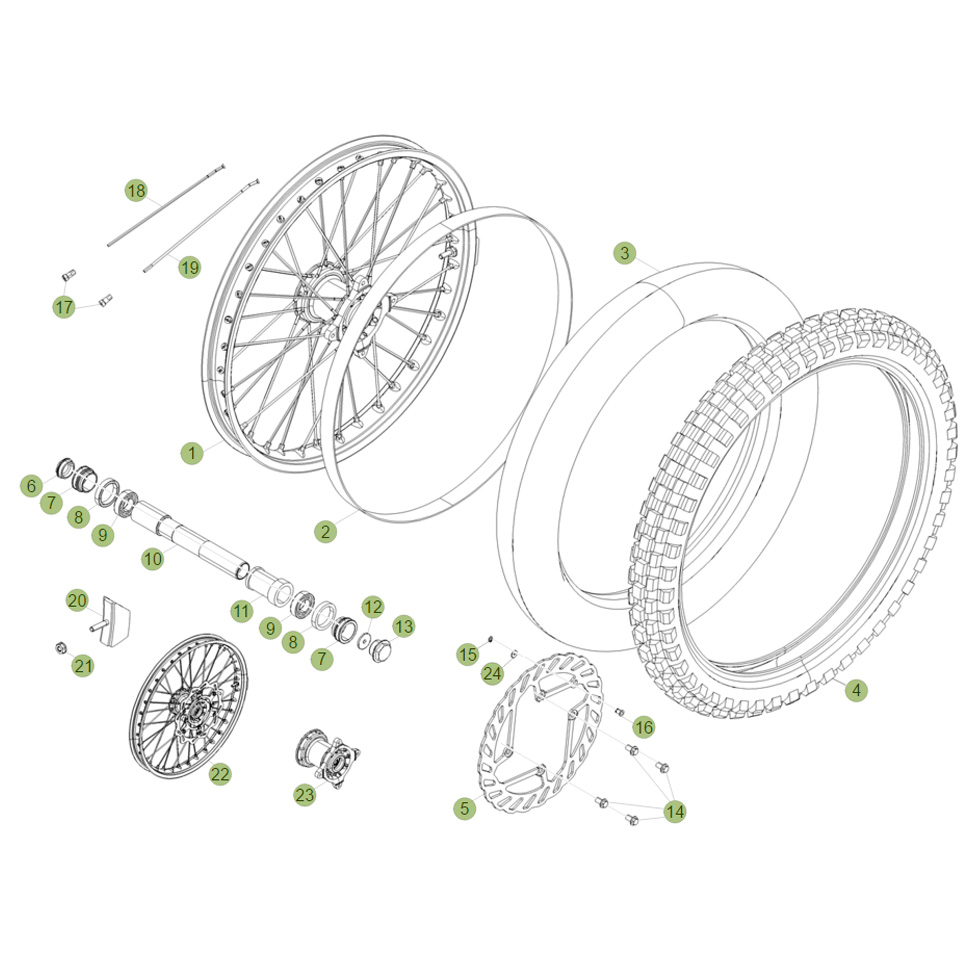 Beta RR350 Factory 12 Vorderrad 2 Ersatzteile Beta RR350 Factory 12 Vorderrad 2 Ersatzteile