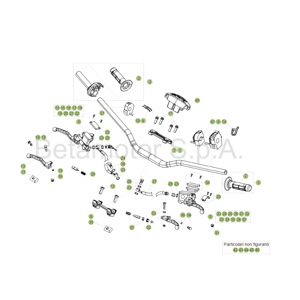Beta RR350 Racing 17 Lenker/Armaturen Ersatzteile Beta RR350 Racing 17 Lenker/Armaturen Ersatzteile