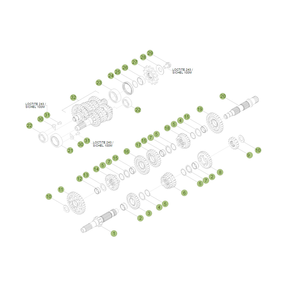 Beta RR390 15 Getriebe Ersatzteile Beta RR390 15 Getriebe Ersatzteile