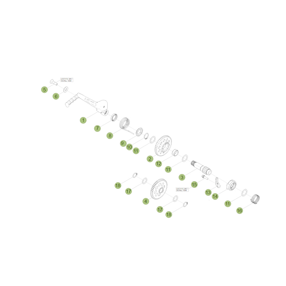 Beta RR390 15 Kickstarter Ersatzteile Beta RR390 15 Kickstarter Ersatzteile