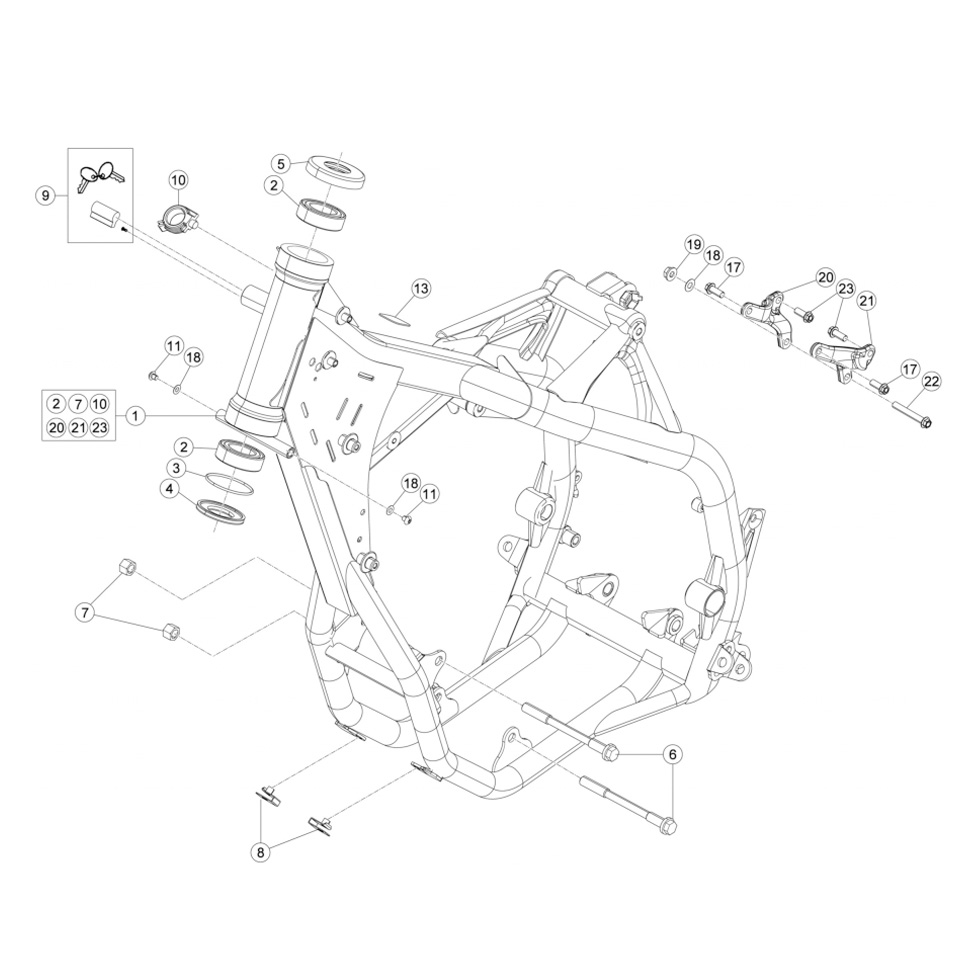 Beta RR390 16 Rahmen - Ausleger Ersatzteile