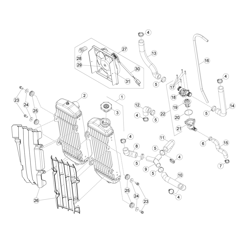 Beta RR390 16 Kühlsystem Ersatzteile
