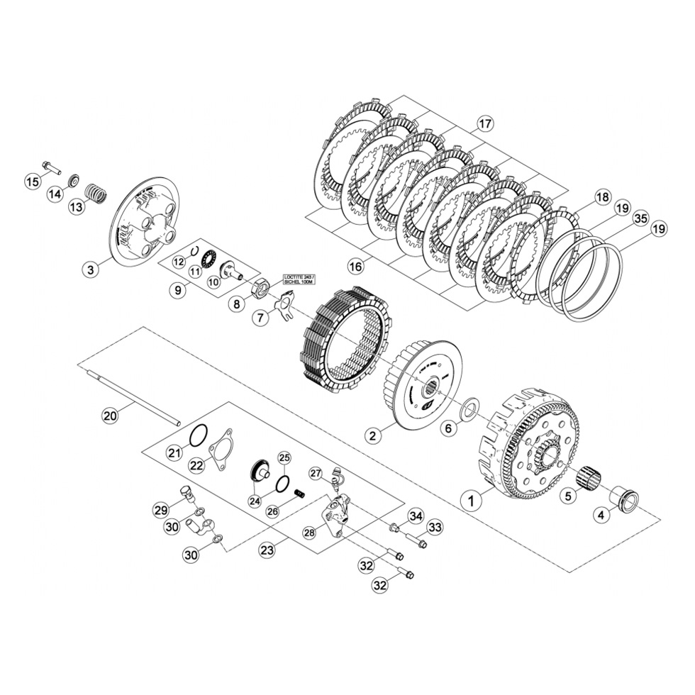 Beta RR390 16 Primärtrieb - Kupplung Ersatzteile Beta RR390 16 Primärtrieb - Kupplung Ersatzteile