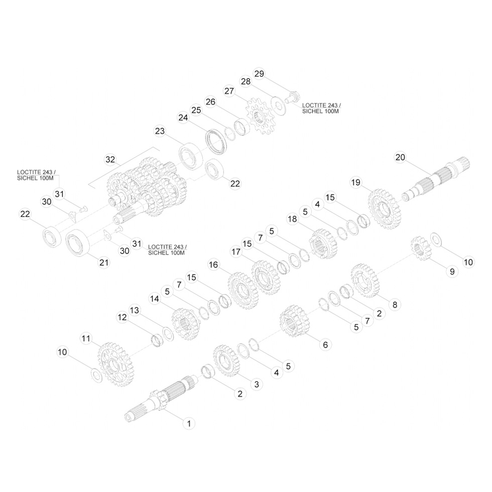 Beta RR390 16 Getriebe Ersatzteile