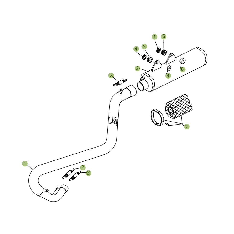 Beta RR400 08 Auspuffsystem Ersatzteile