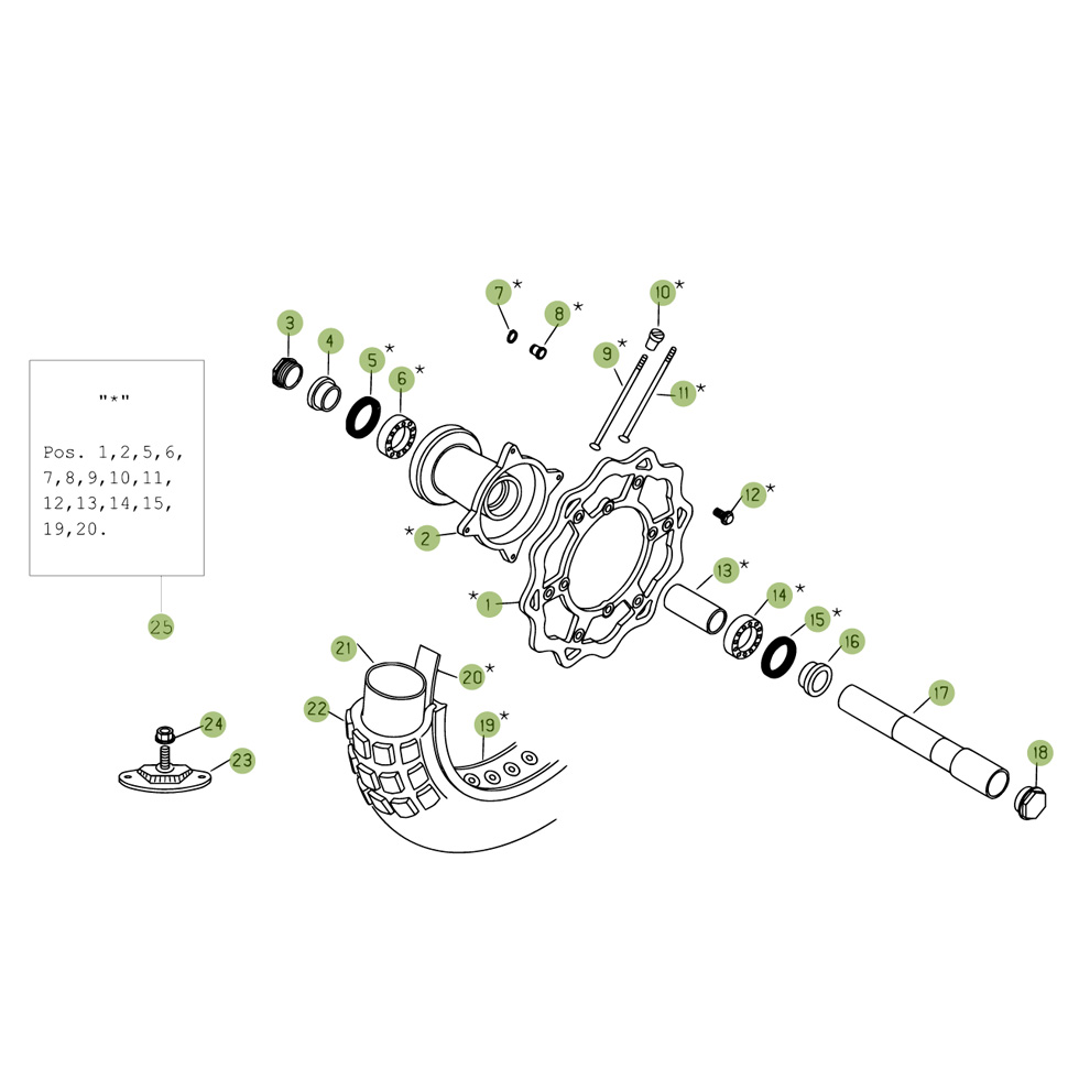 Beta RR400 08 Vorderrad Ersatzteile