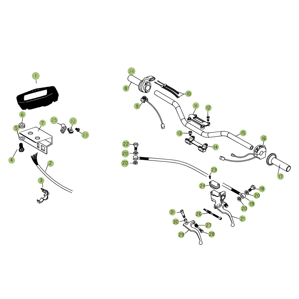 Beta RR400 09 Lenker - Armaturen Ersatzteile Beta RR400 09 Lenker - Armaturen Ersatzteile