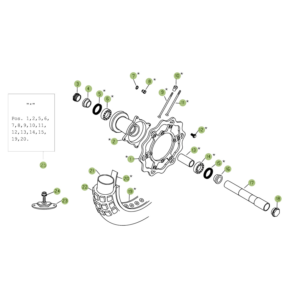 Beta RR400 09 Vorderrad Ersatzteile