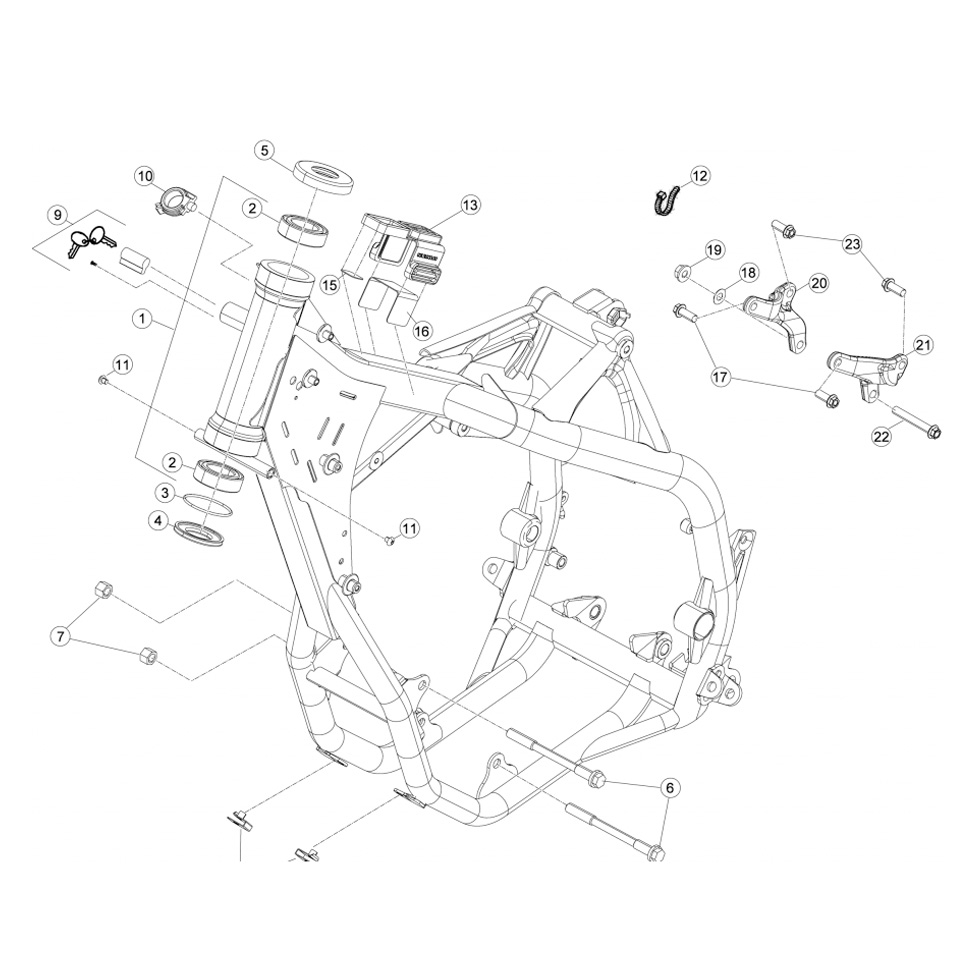 Beta RR400 13 Rahmen - Ausleger Ersatzteile