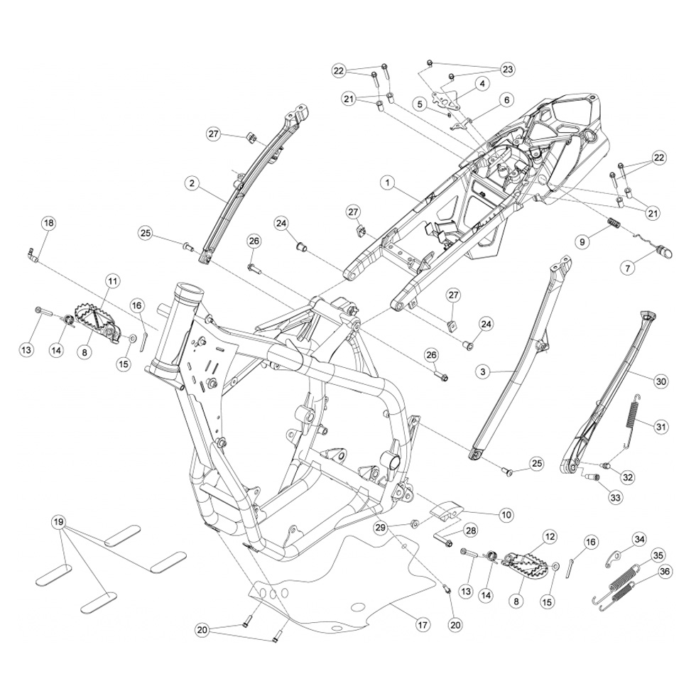 Beta RR400 13 Rahmen - Zubehör Ersatzteile