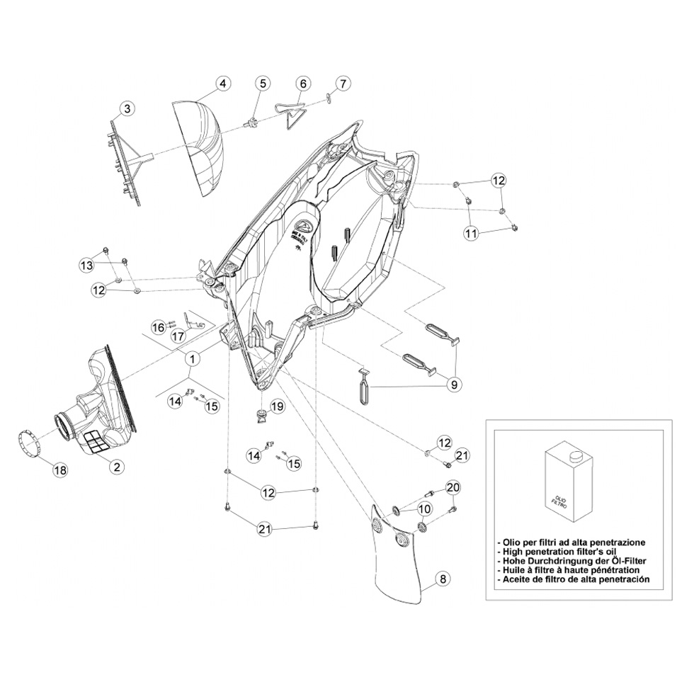 Beta RR400 13 Luftfilterkasten Ersatzteile