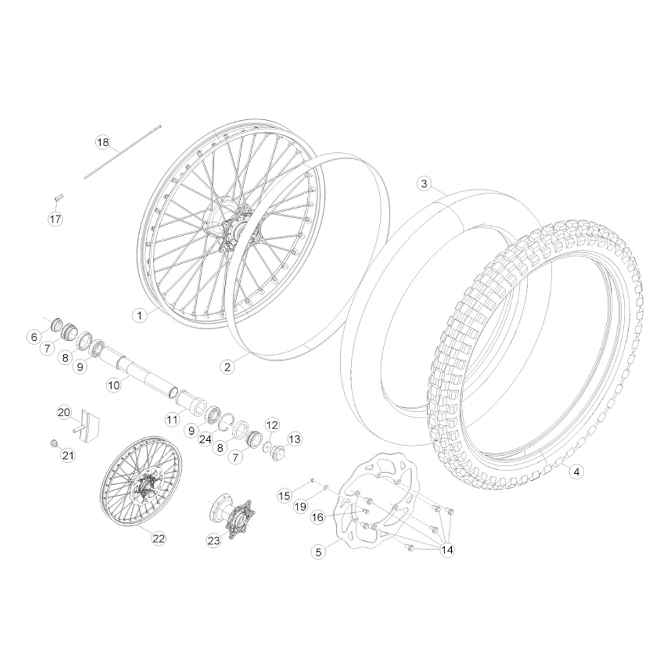 Beta RR400 13 Vorderrad Ersatzteile