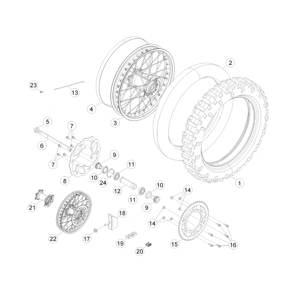 Beta RR400 13 Hinterrad Ersatzteile