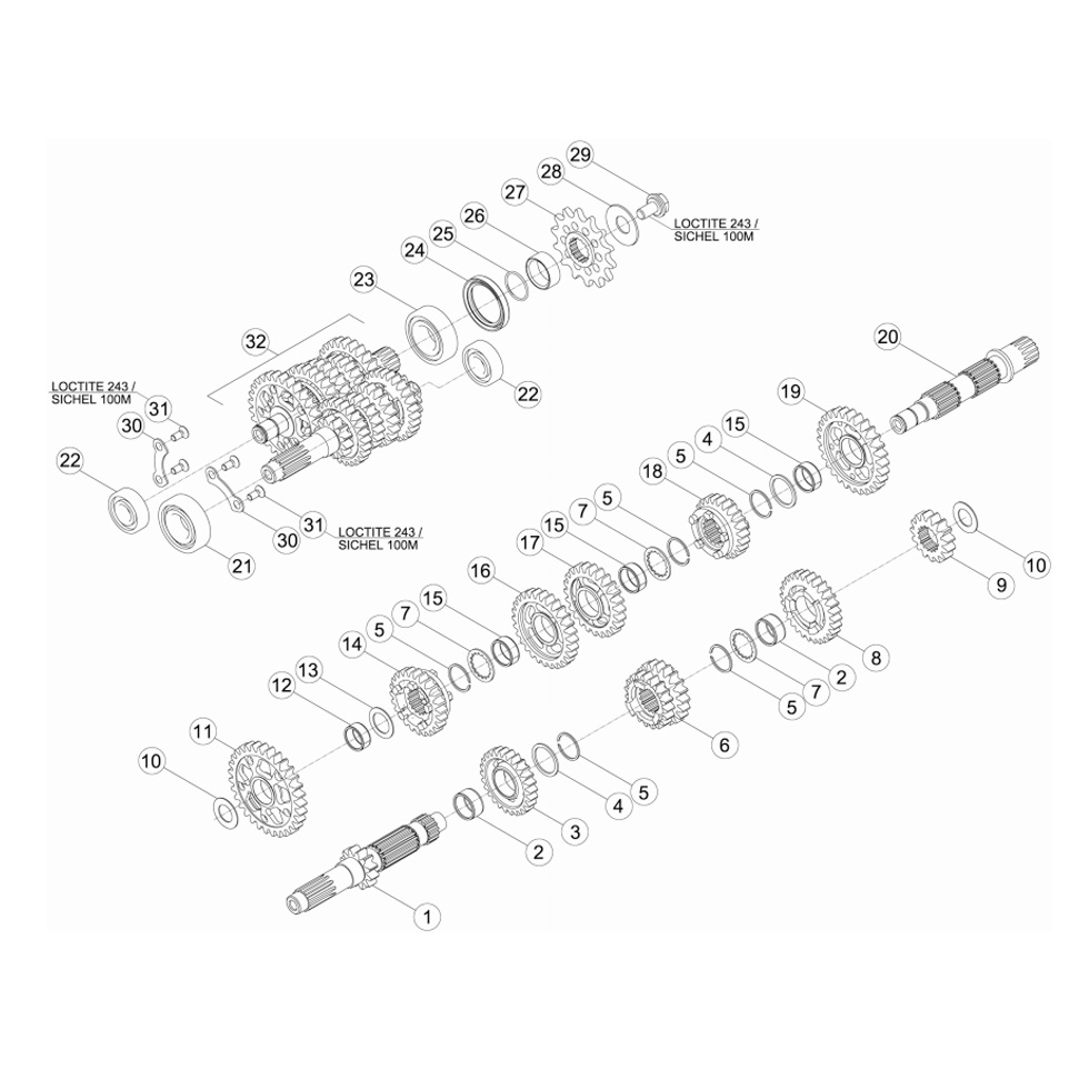 Beta RR400 13 Getriebe Ersatzteile