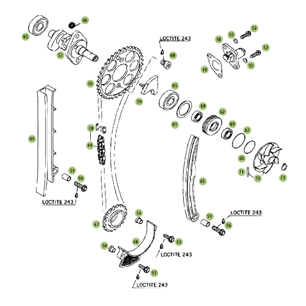 Beta RR400 07 Zylinder - Zylinderkopf - Ventiltrieb 2 Ersatzteile