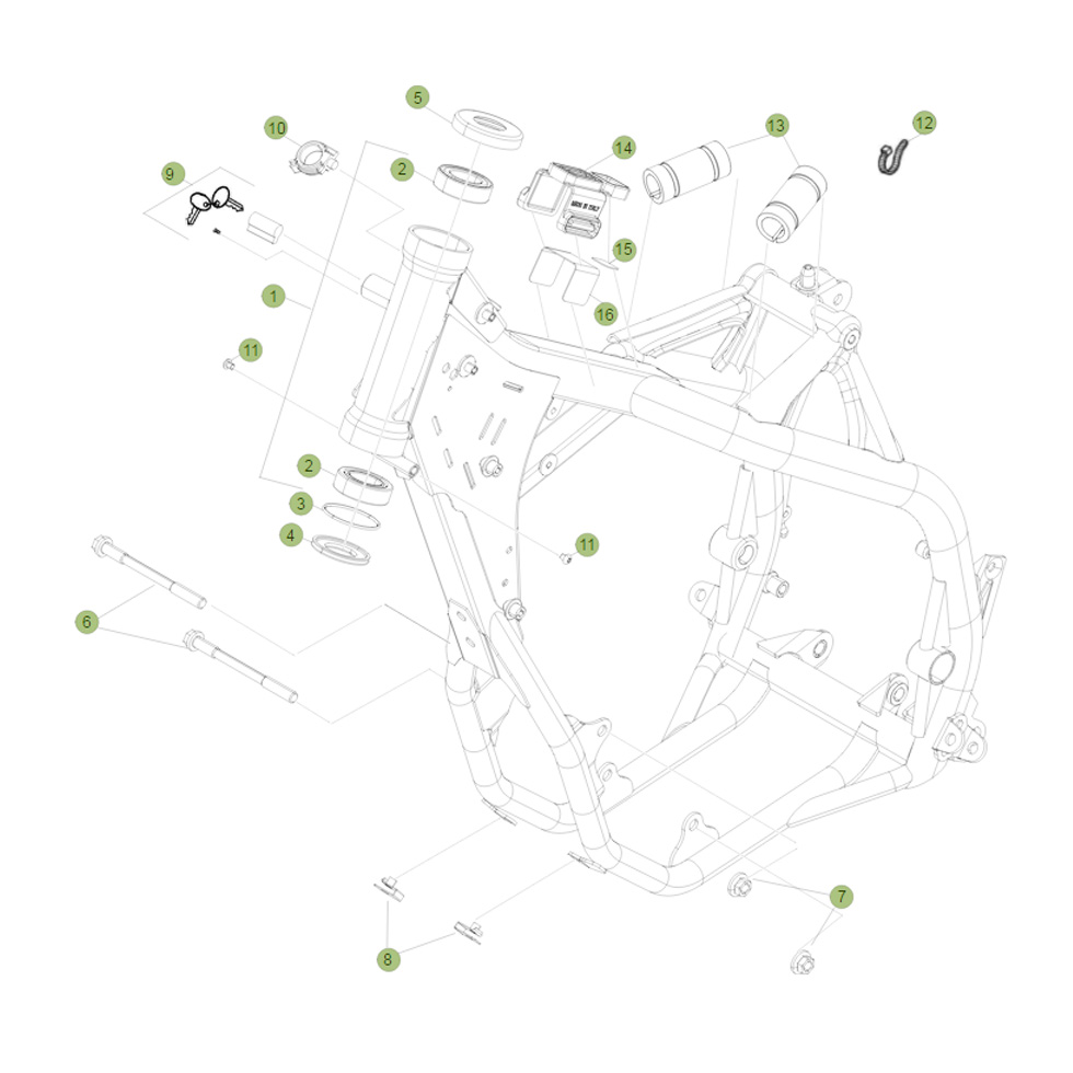 Beta RR400 11 Rahmen - Ausleger Ersatzteile