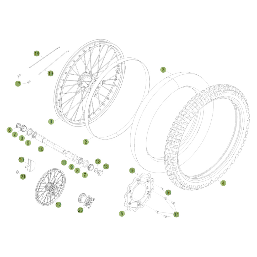Beta RR400 11 Vorderrad Ersatzteile