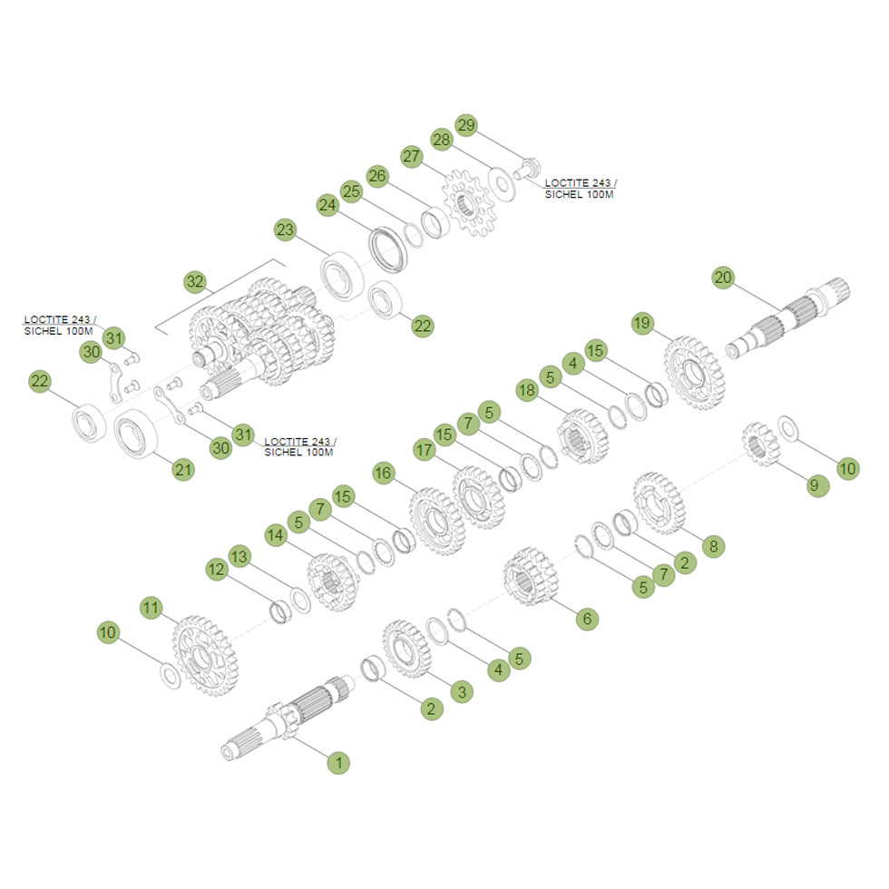 Beta RR400 11 Getriebe Ersatzteile