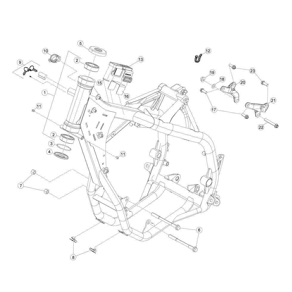 Beta RR400 14 Rahmen - Ausleger Ersatzteile