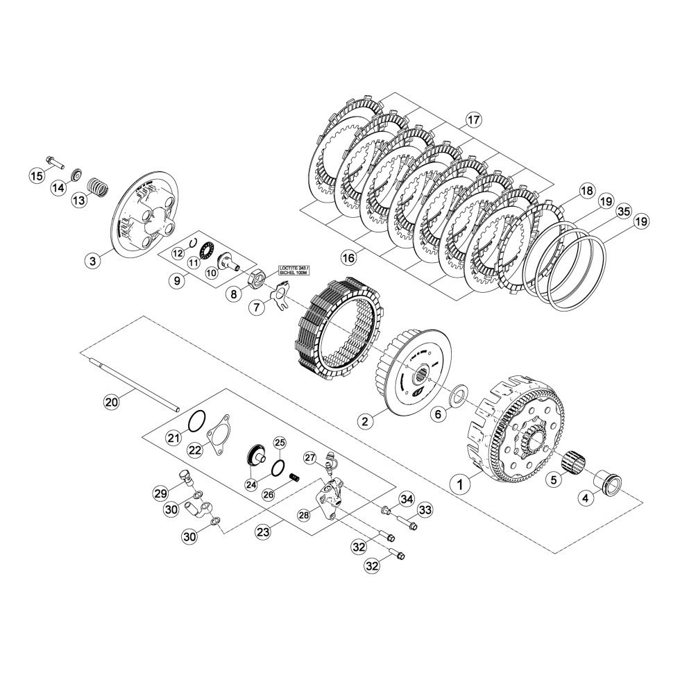 Beta RR400 14 Primärtrieb - Kupplung Ersatzteile