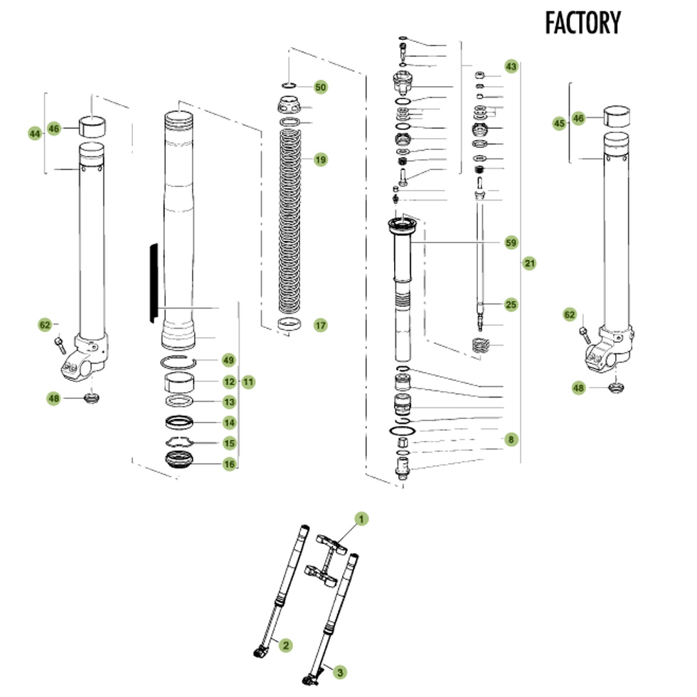 Beta RR400 Factory 11 Gabel 2 Ersatzteile Beta RR400 Factory 11 Gabel 2 Ersatzteile