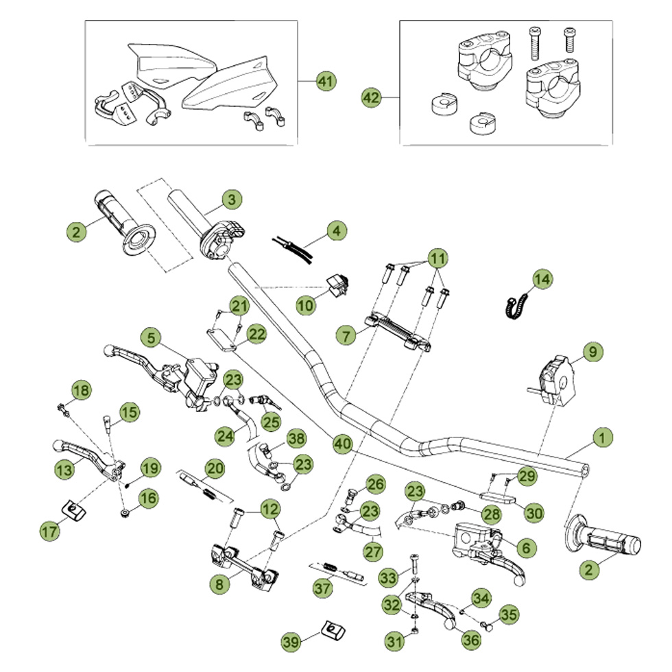 Beta RR400 Factory 11 Lenker/Armaturen Ersatzteile Beta RR400 Factory 11 Lenker/Armaturen Ersatzteile