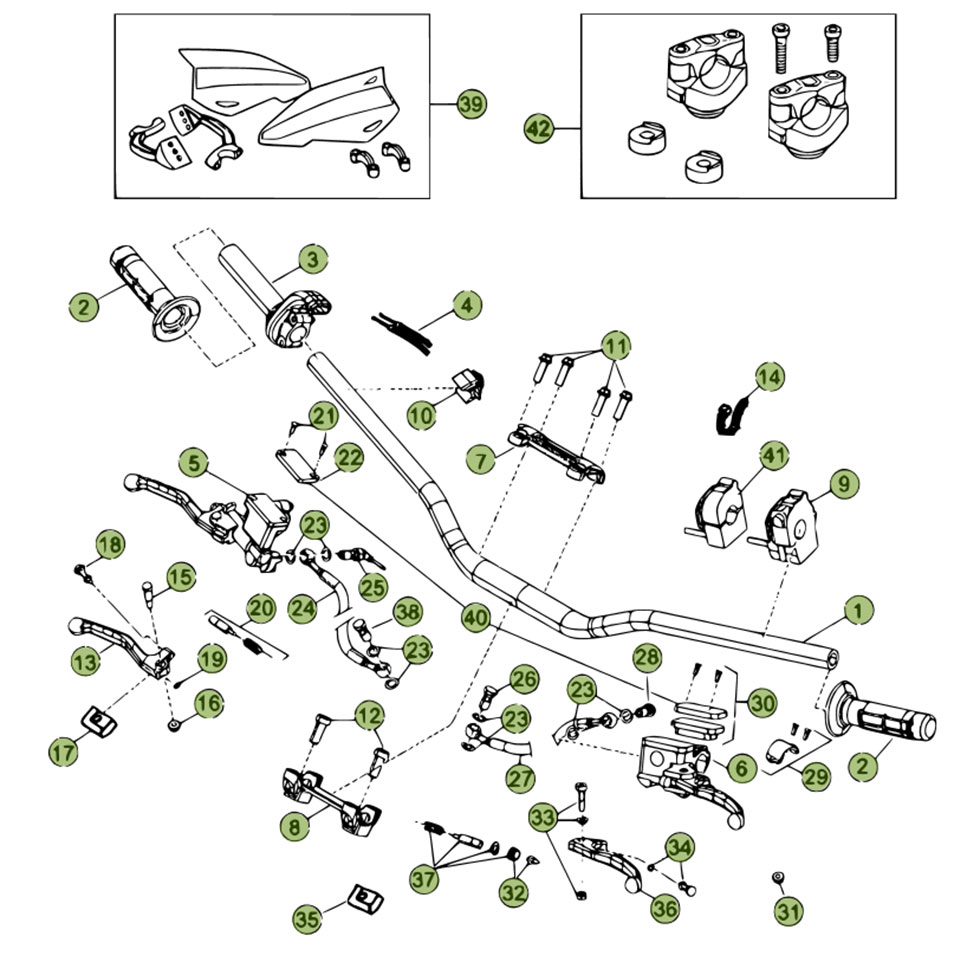 Beta RR400 Factory 12 Lenker/Armaturen Ersatzteile Beta RR400 Factory 12 Lenker/Armaturen Ersatzteile
