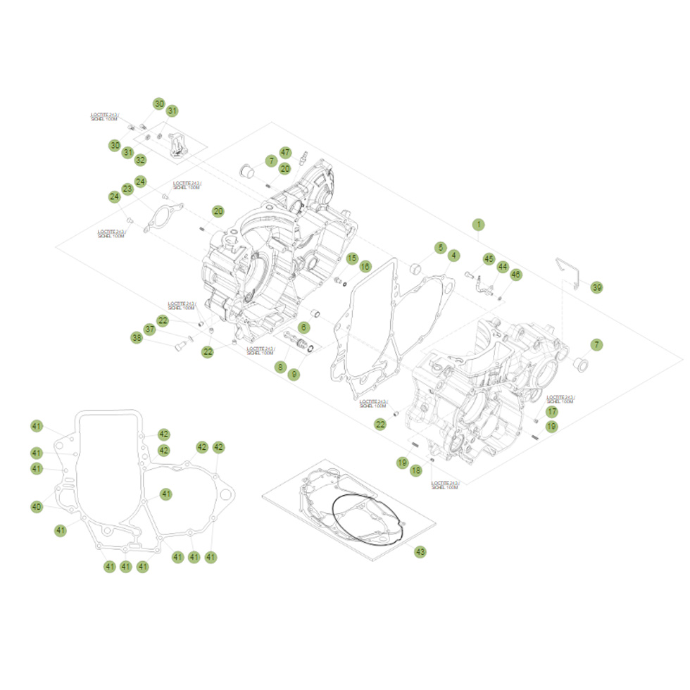 Beta RR430 15 Motorgehäuse 1 Ersatzteile