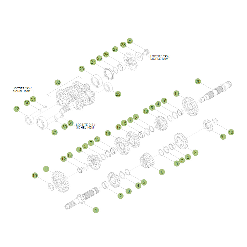 Beta RR430 15 Getriebe Ersatzteile Beta RR430 15 Getriebe Ersatzteile