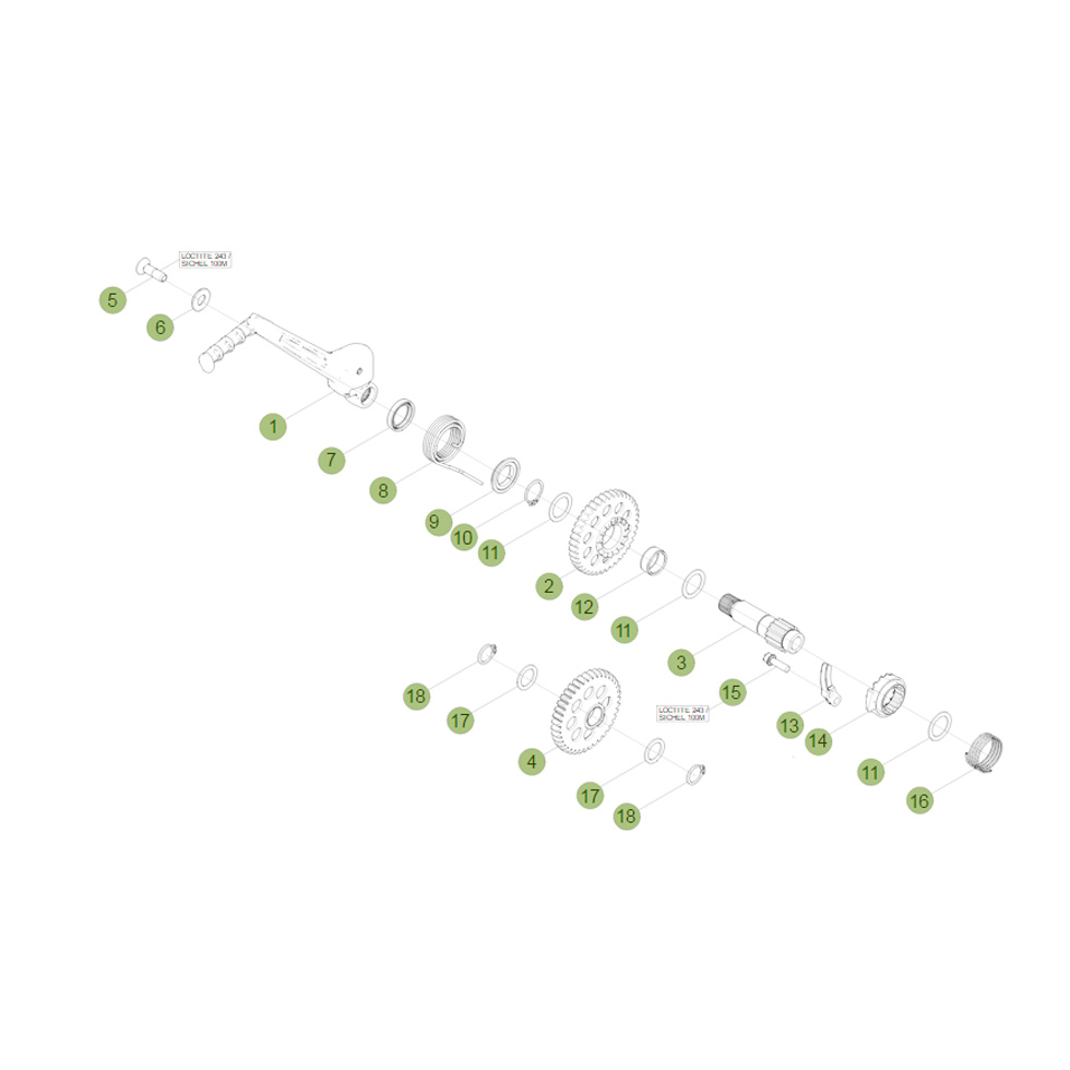 Beta RR430 15 Kickstarter Ersatzteile Beta RR430 15 Kickstarter Ersatzteile