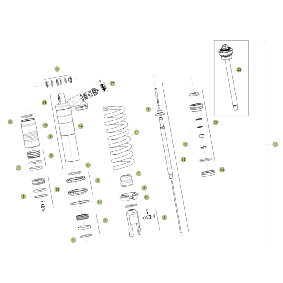 Beta RR430 16 Schwingarm - Federbein 2 Ersatzteile