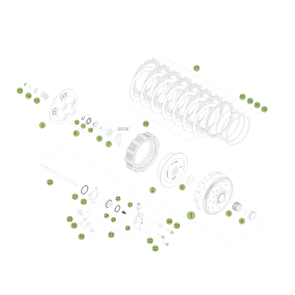 Beta RR430 16 Primärtrieb - Kupplung Ersatzteile Beta RR430 16 Primärtrieb - Kupplung Ersatzteile