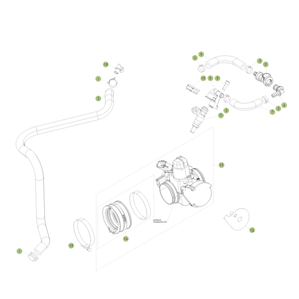Beta RR430 16 Kraftstoffeinspritzung Ersatzteile