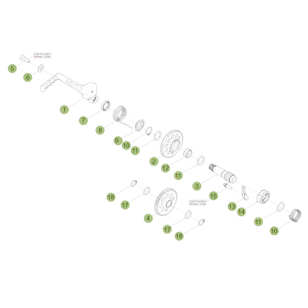 Beta RR430 Racing 15 Kickstarter Ersatzteile Beta RR430 Racing 15 Kickstarter Ersatzteile