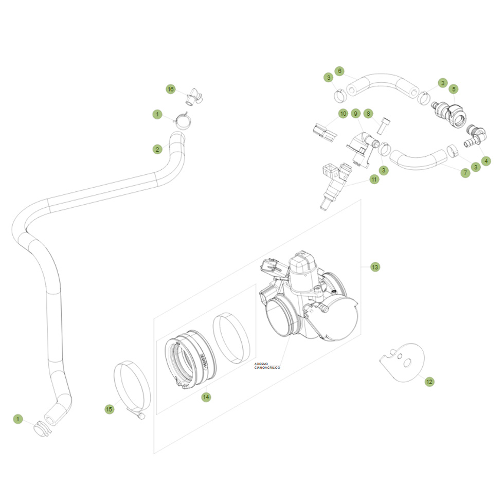 Beta RR430 Racing 16 Kraftstoffeinspritzung Ersatzteile Beta RR430 Racing 16 Kraftstoffeinspritzung Ersatzteile