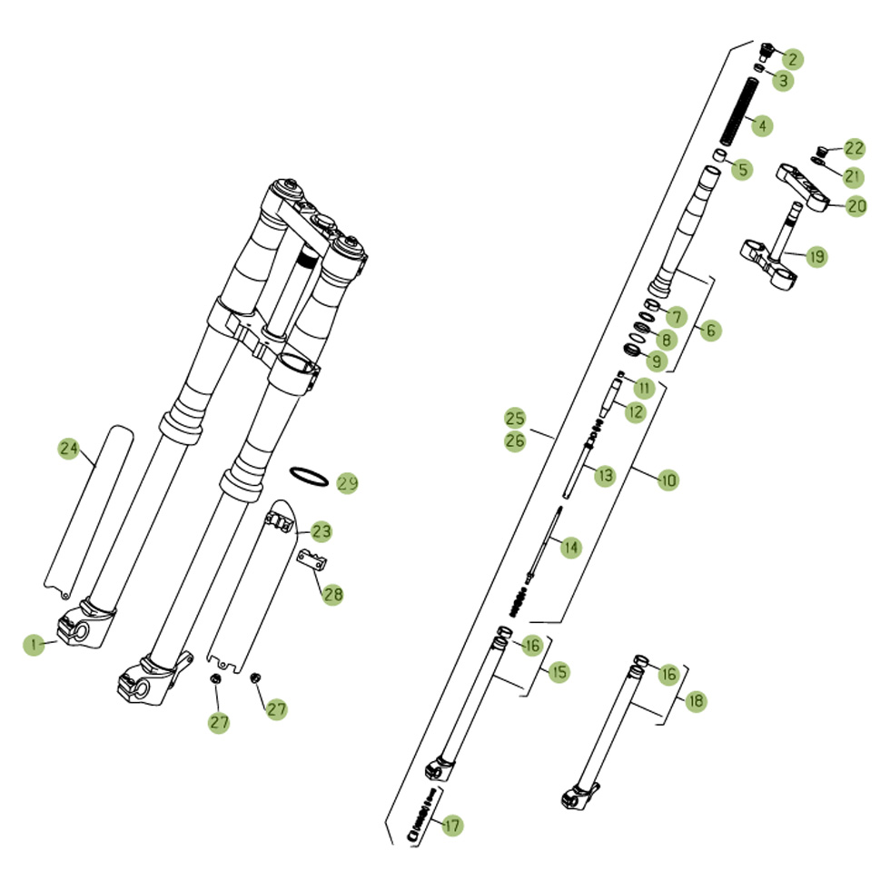 Beta RR450 07 Gabel Ersatzteile