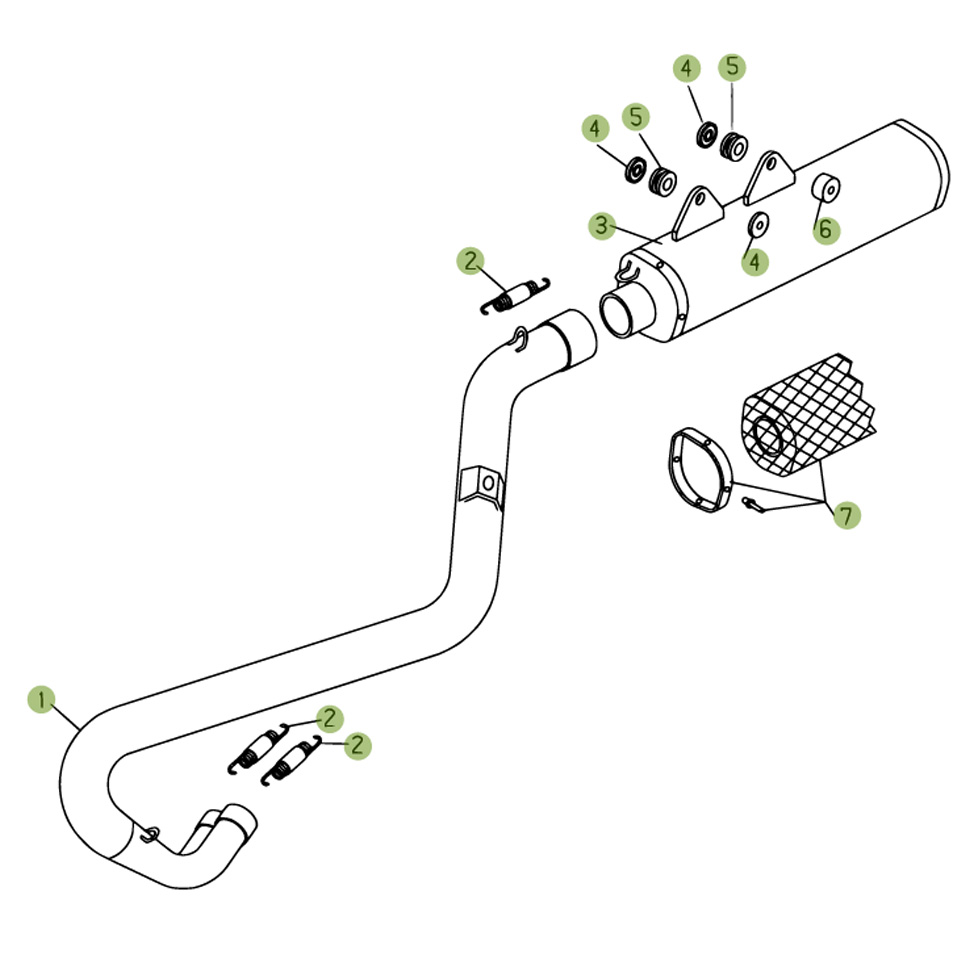 Beta RR450 07 Auspuffsystem Ersatzteile Beta RR450 07 Auspuffsystem Ersatzteile