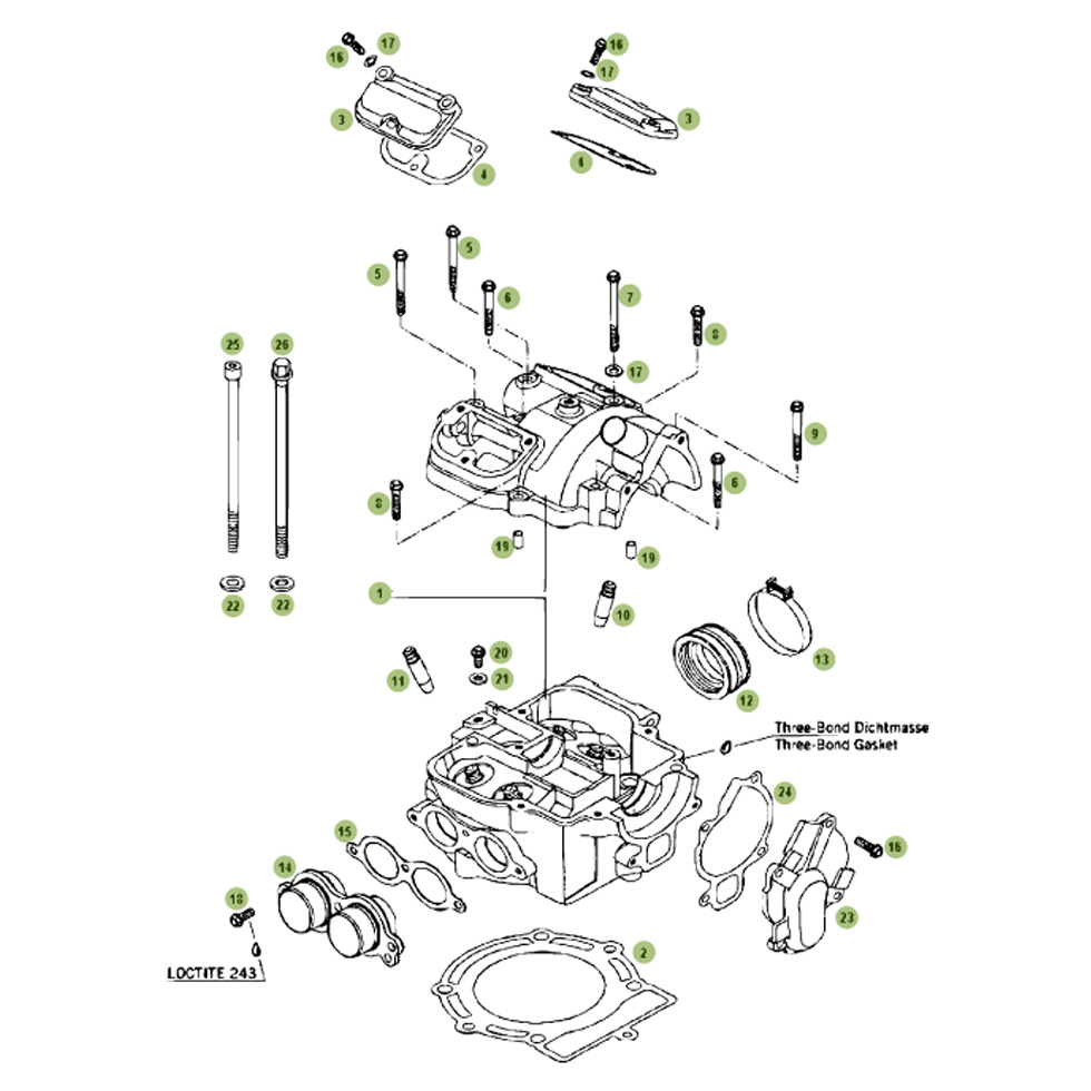 Beta RR450 06 Zylinder - Zylinderkopf - Ventiltrieb Ersatzteile