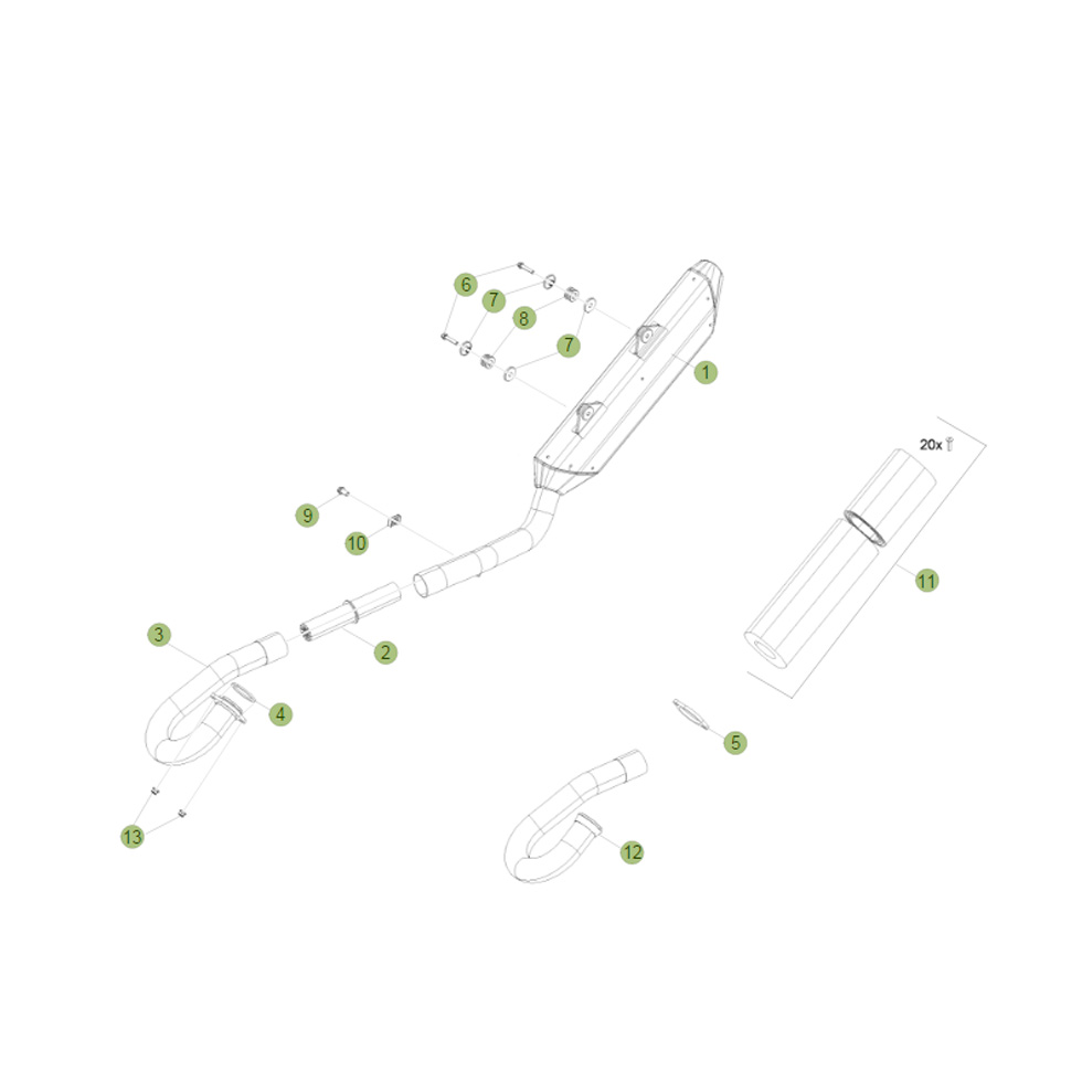 Beta RR450 14 Auspuffsystem Ersatzteile