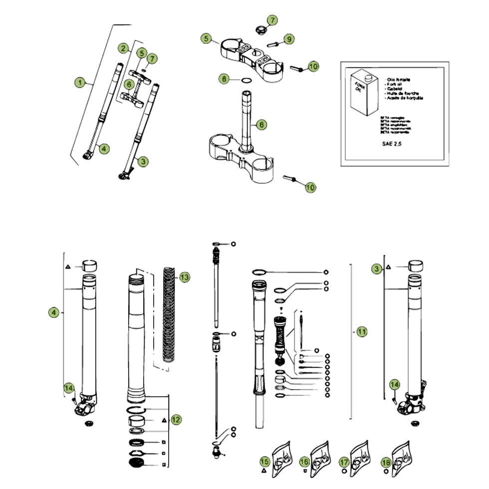 Beta RR450 Factory 12 Gabel 3 Ersatzteile Beta RR450 Factory 12 Gabel 3 Ersatzteile