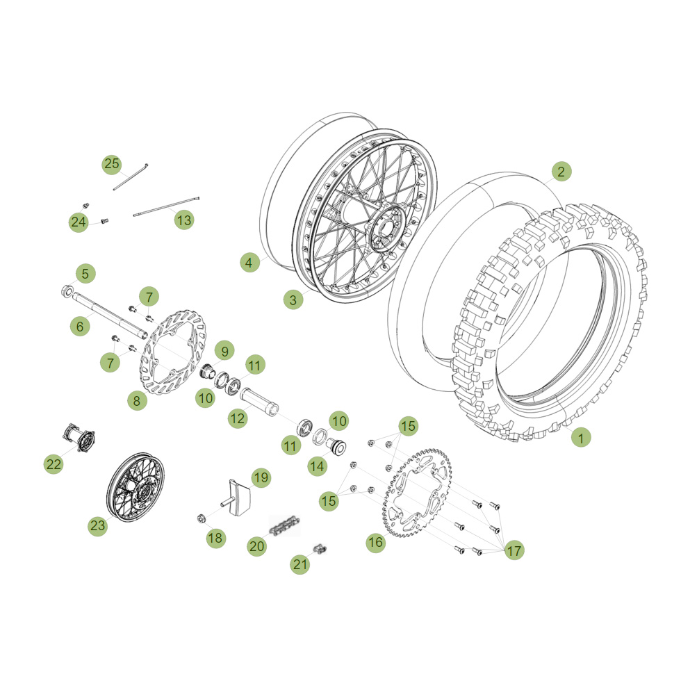 Beta RR450 Factory 12 Hinterrad 3 Ersatzteile Beta RR450 Factory 12 Hinterrad 3 Ersatzteile