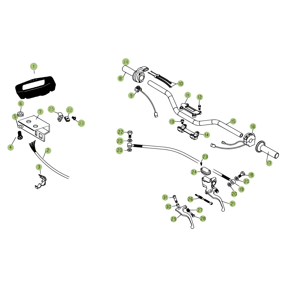 Beta RR450 Racing 09 Lenker/Armaturen Ersatzteile Beta RR450 Racing 09 Lenker/Armaturen Ersatzteile