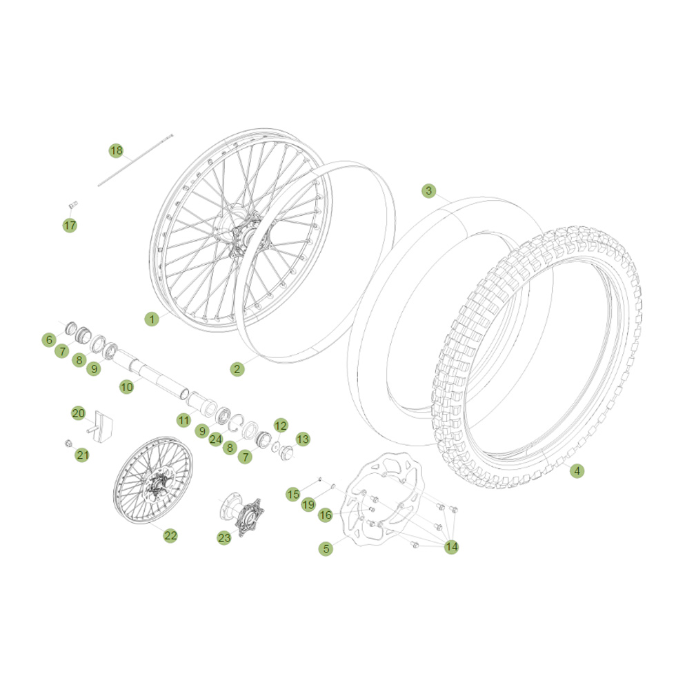 Beta RR480 15 Vorderrad Ersatzteile